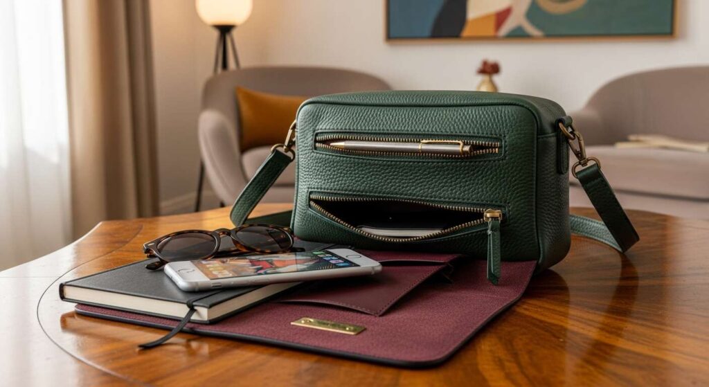 Tracolla con tasche nascoste: l’accessorio furbo che ti salva quando la borsa è sempre piena
