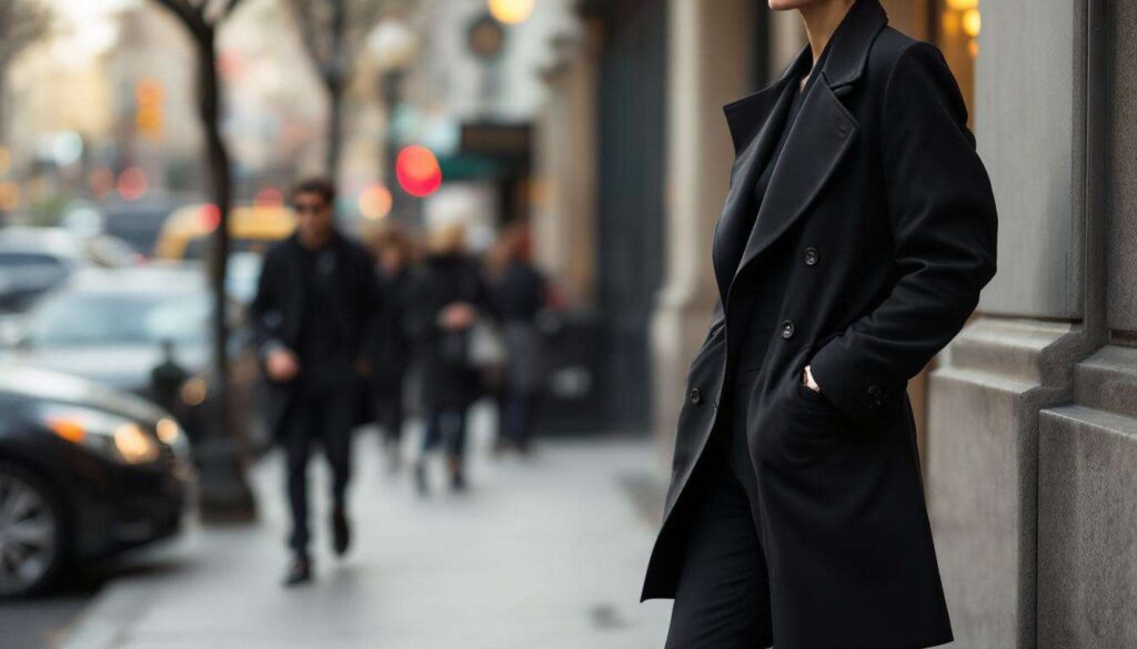 Trench nero, pantaloni sartoriali e mocassini: tre pezzi imprescindibili per riscoprire il fascino dell'essenziale