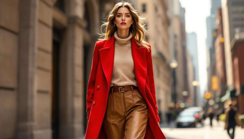 Rosso e beige, l'abbinamento cromatico bold chic che nel 2026 sostituirà la palette neutra