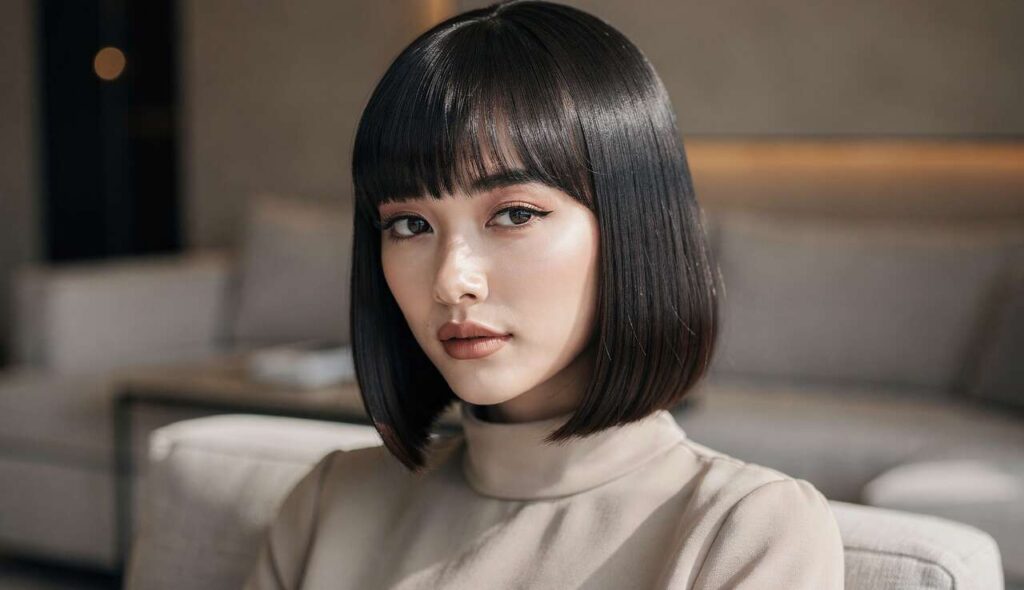 Il caschetto giapponese è il taglio di capelli dall’eleganza assoluta ma silenziosa che nel 2026 vorremo tutte
