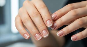 Unghie corte micro-French, la manicure facile e chic che slancia le dita con il minimo di millimetri